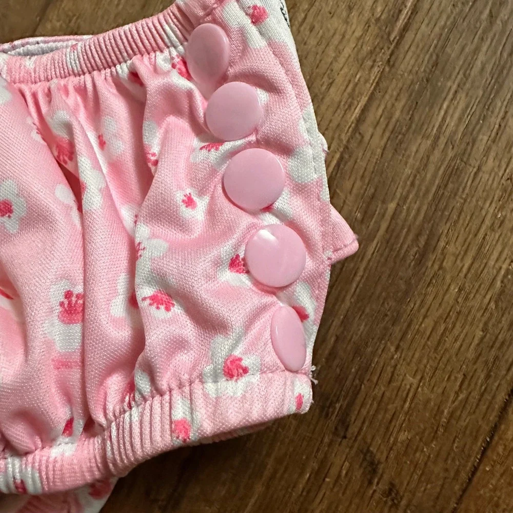Green Sprouts Swim Bottom Girls 18 Months Ruffle Snap Floral Pink‎ Modern Summer